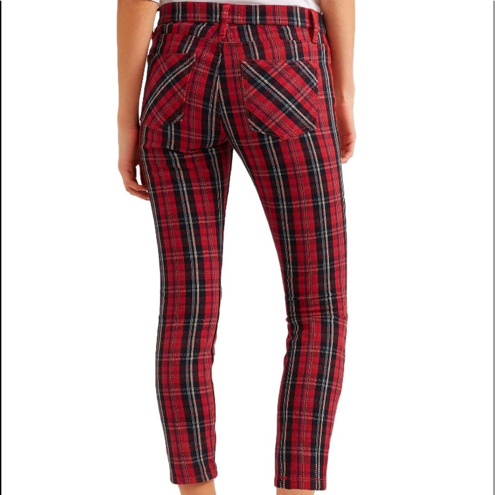 Current/Elliott The Stiletto Tartan Mid-rise jeans size 25 like new